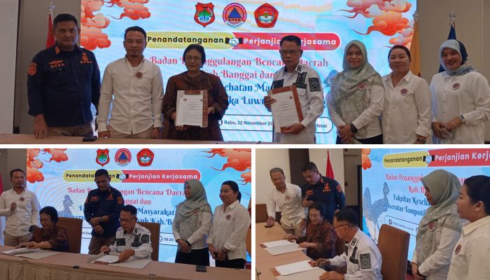 Tandatangani MoU BPBD Banggai dan UNTIKA Luwuk Wujud Kolaborasi Kampus dan Pemda Peduli Bencana